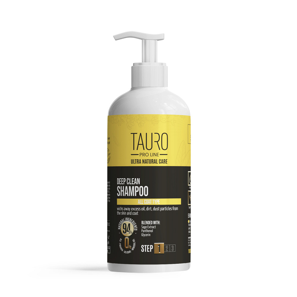 Tauro Pro Line Ultra Natural Care Deep Clean Shampoo Шампунь для глибокого очищення шкіри та шерсті собак і котів, 1000 мл Київ - фото 1