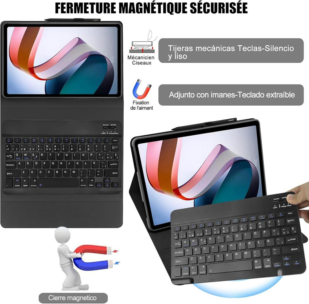 Чехол с блютуз клавиатурой для Redmi Pad 10.61 / Xiaomi Redmi Pad L83 10.61 Днепр - изображение 6