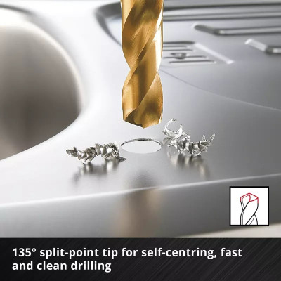 Набір свердл Einhell по металу 19шт, 1-10мм, кейс (427019) Вінниця - фото 4