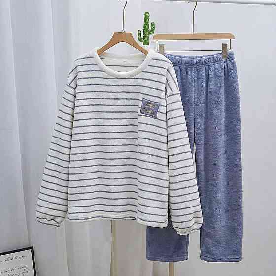 Жіноча тепла плюшева піжама-двійка: кофта та штани Джинс, 48/50 Одеса