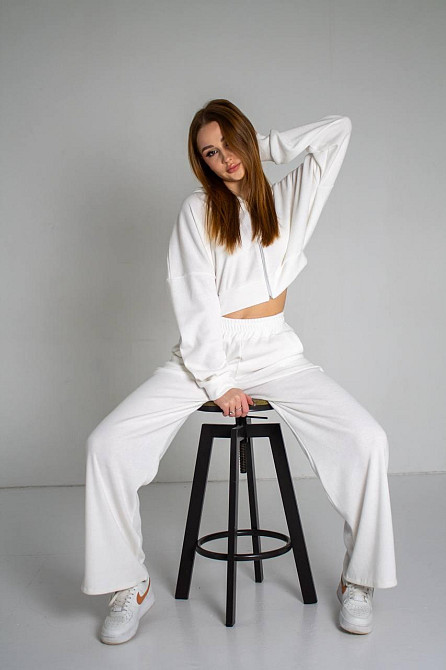 Женский стильный повседневный костюм двойка рубчик Одесса - изображение 1