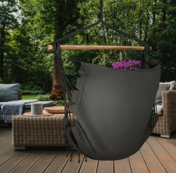 Бразильське крісло - гамак Outtec Boho Sois XXL графітовий Київ