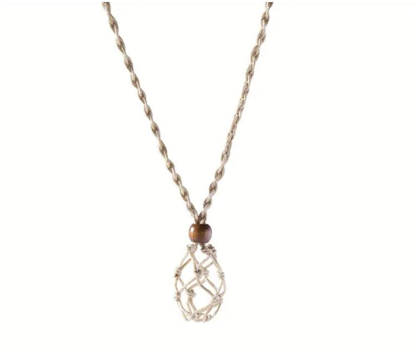 Пустой держатель для кристаллов с регулируемой длиной, плетеный шнур. Киев - изображение 1