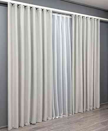 Комплект штор VR-Textil Блекаут двосторонній Scandi № 1903ш Димчасто-білий 100х270 см 2 шт (31-994) Київ