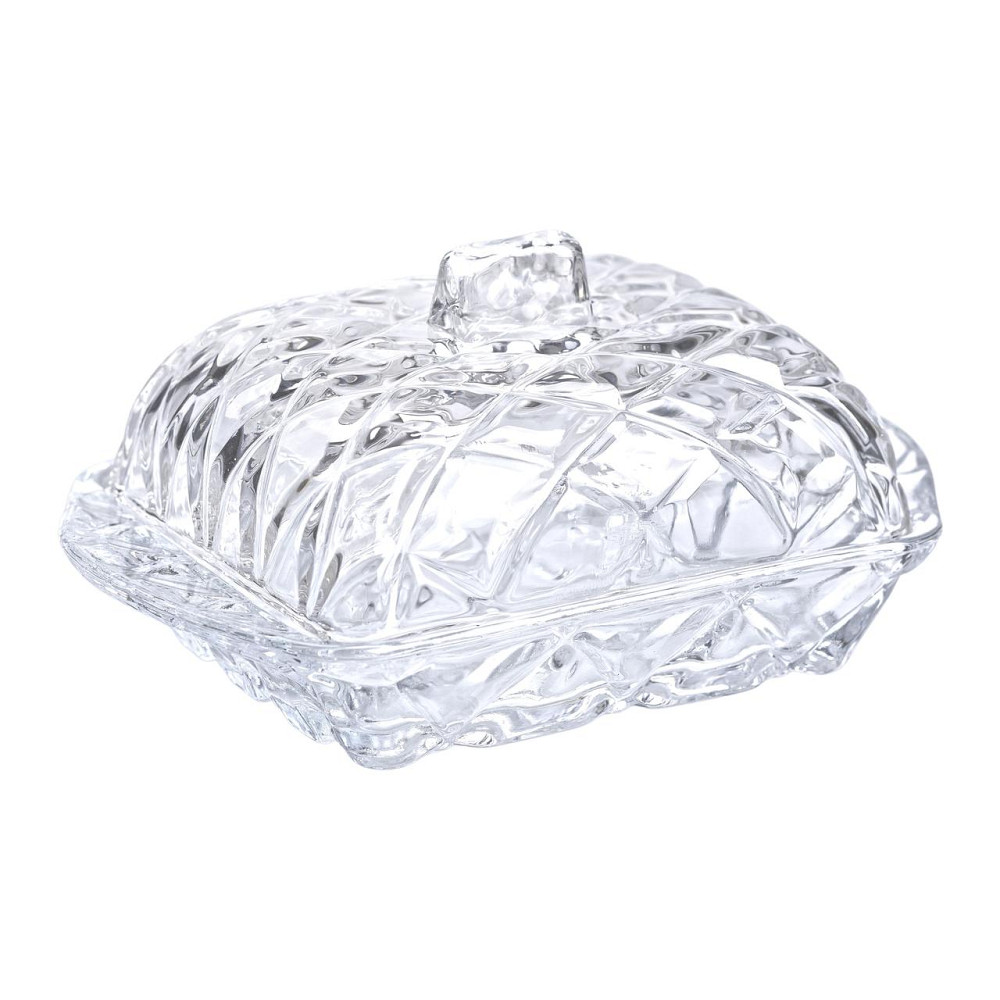 Маслянка скляна для вершкового масла з кришкою 16.5х10.5х8 см підставка для вершкового масла HP-YH-45 Коломия - фото 3