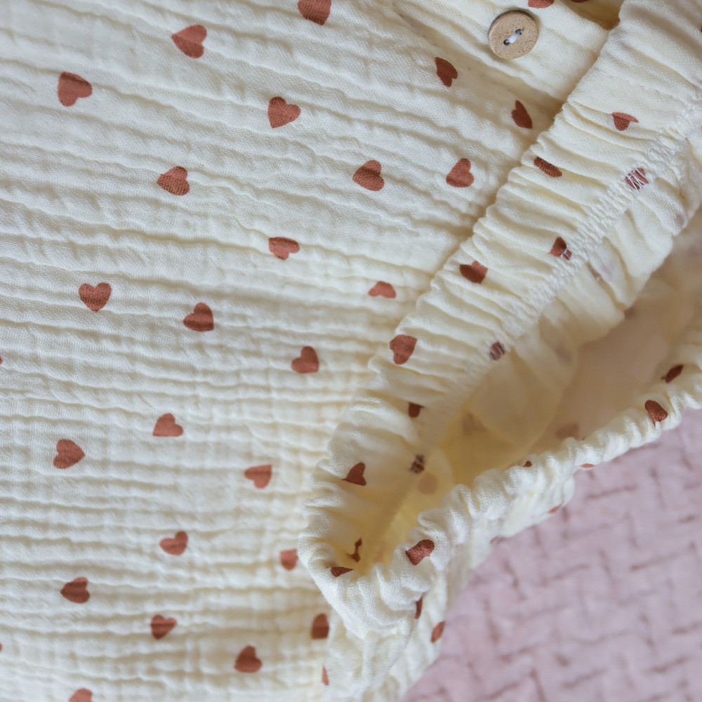 Муслінові чоловічі труси-шорти коричневі сердечка на ванільному Кам'янець-Подільський - фото 5