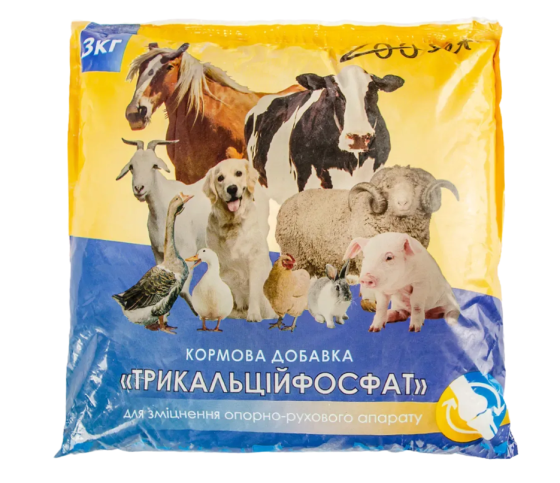 Трикальций фосфат (Карбонат Кальция) 3 кг Zooset (Зоосет) Винница