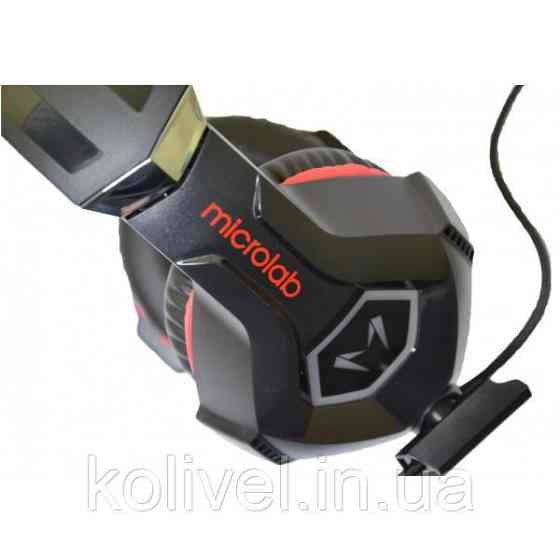 Навушники з мікрофоном Microlab G7 black+red (G7_b+r) Київ