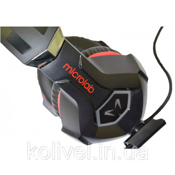 Навушники з мікрофоном Microlab G7 black+red (G7_b+r) Київ - фото 4