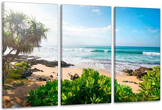 Модульна картина у вітальню/ спальню Морські хвиилі   ART-010_3A Київ