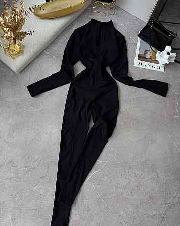 Женский теплый комбинезон на молнии с перестрочками пума Одесса