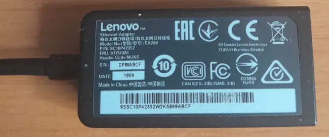 Мережевий адаптер Lenovo ThinkPad Ethernet Adapter Ex280 Львів - фото 2