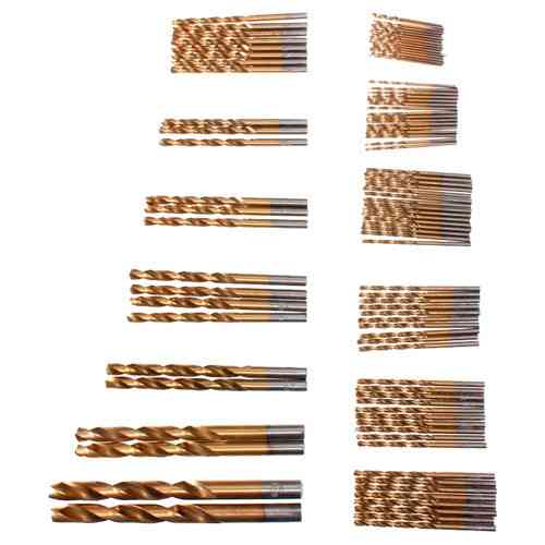 Набор сверл 99 шт спиральные HSS с титановым покрытием, 1.5–10 мм, для дерева, пластика, алюминия Киев