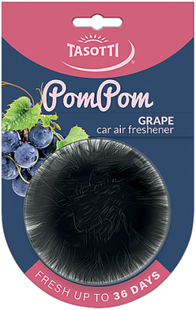 Ароматизатор для авто кульки "POM POM" Grape (Виноград) Tasotti Київ
