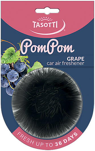 Ароматизатор для авто кульки "POM POM" Grape (Виноград) Tasotti Київ - фото 1