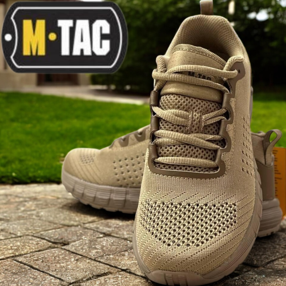 Чоловічі тактичні кросівки M-TAC Summer Sport койот – легкі військові літні армійські кросівки для ЗСУ Львів - фото 1