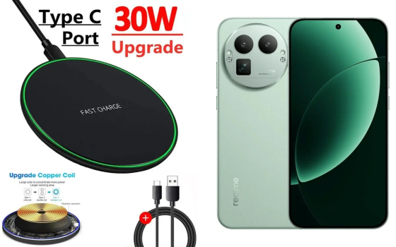 Бездротовий зарядний пристрій Copper до 30W для realme GT 8 Pro, USB-C, LED Київ