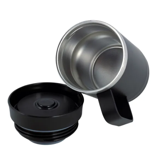 Термочашка 360мл з TPR вставкою нержавіюча сталь чорний KAMILLE 2038 Житомир - фото 9