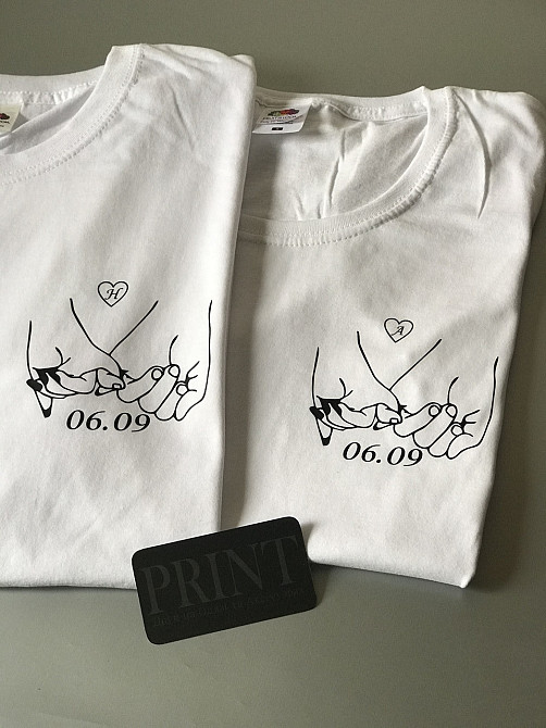 Парні футболки для хлопця та дівчини з датами вашої річниці та ініціативами Чернівці - фото 2