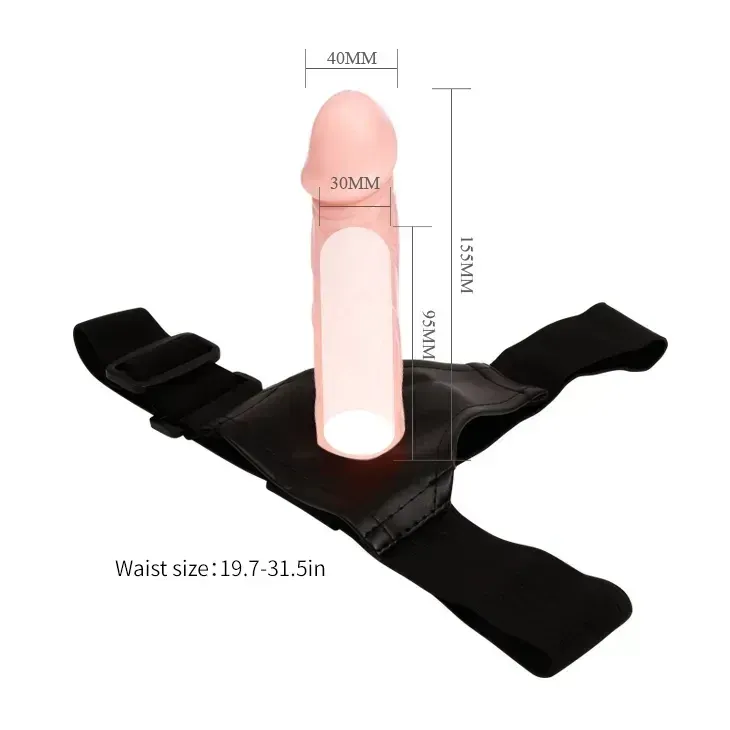 Страпон полый фаллопротез Baile Strap On с креплением на трусиках, беж Sex Aura Киев - изображение 8