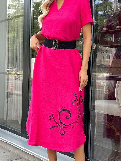 Женское летнее льняное модное платье 42-60р. Киев - изображение 6