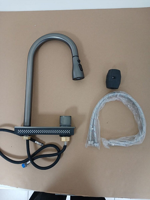 FC-WF2 комплект змішувачів під мийку водоспад Platinum (PVD чорний) Коломыя - изображение 4