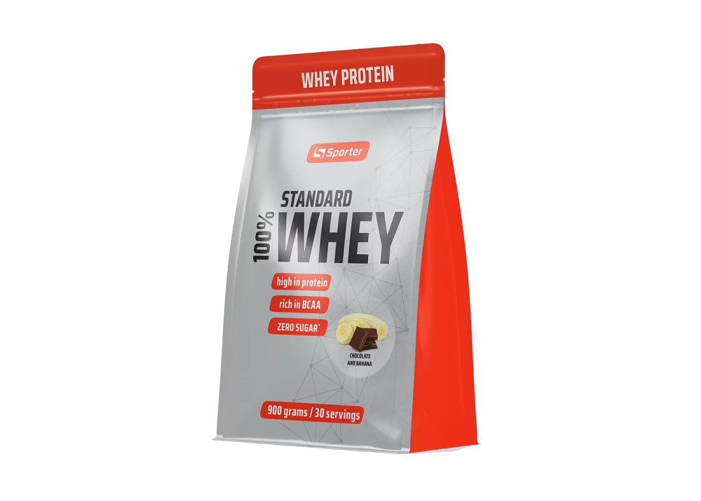 Протеїн Sporter 100% Standart Whey 900 г (Шоколад з бананом) Луцьк - фото 1