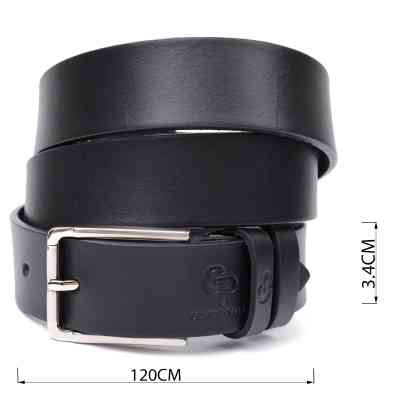 Ремень Grande Pelle Брючный из натуральной кожи Черный (11676) Винница