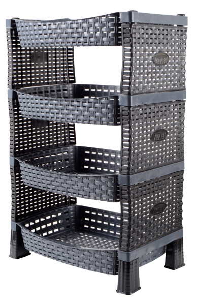 Етажерка 4-х ярусна Violet House 0761 Роттанг Эко Grey (7048611) Київ - фото 2
