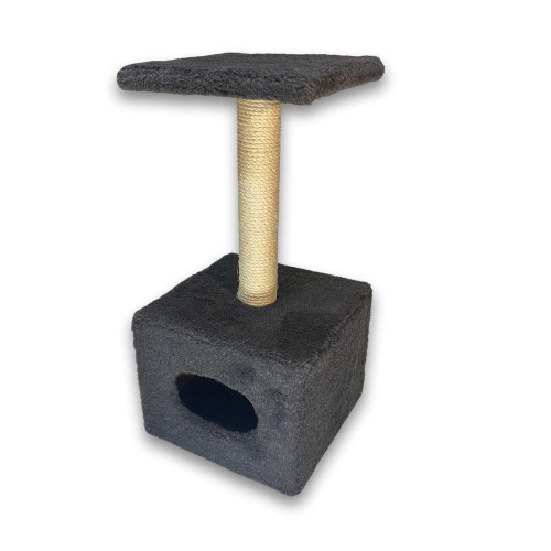 Царапка Природа Д1 для кошек с будкой капучино 32x32x65 см Киев