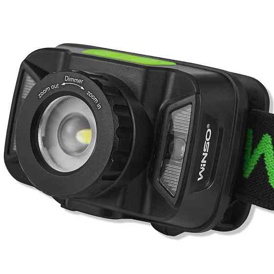 Фонарь налобный Winso 260Lm, 5W CREE XTE, 1800mAh, Zoom, с сенсором белый/красный Львов