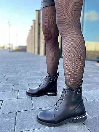 Черевики жіночі D and V 2036 чорні (зима, шкіра натуральна) (3028) лише 37р.38р. 37 Коломия