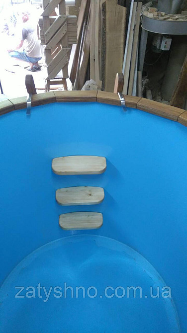 Купель із вставкою дубова/купель кругла із дуба/ купель дубова зі вставкою Київ - фото 5