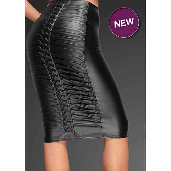 Юбка с декоративными складками F177 Noir Handmade L Sex Aura Киев