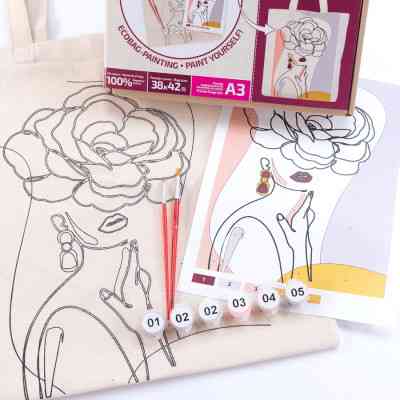 Набор для творчества Rosa Talent раскраска-экосумка, Floral Girl А3 38х42см (4823098541202) Винница