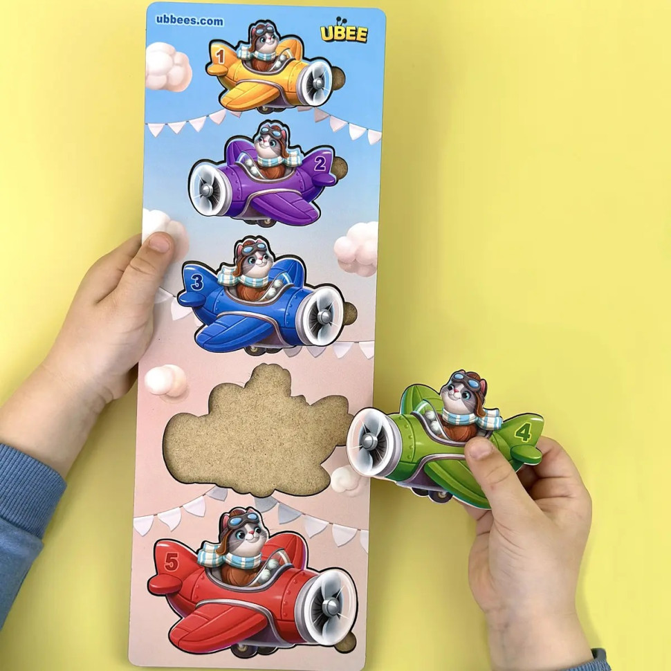 Дерев'яний дитячий сортер "Літаки більше - менше" (ПСД299) PSD299 Вінниця - фото 9