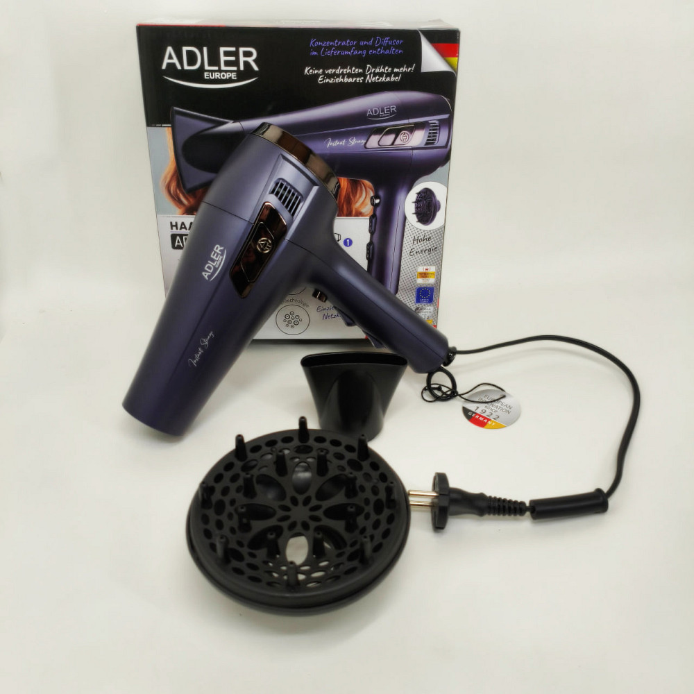 Фен з втягуючим шнуром Adler AD 2273 2400Вт FC-54 Львів - фото 18