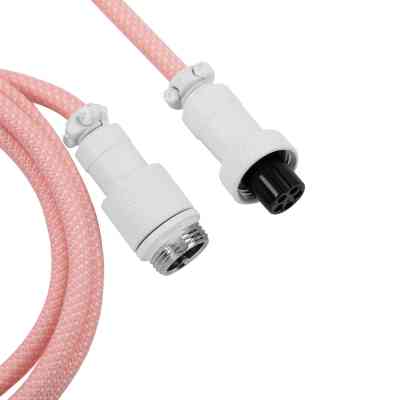 Дата кабель USB-C + USB A to USB-C 1.36m Coiled Aviator pink Keychron (CAB15_KEYCHRON) Винница