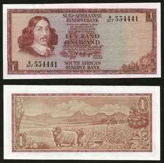 Южная Африка (ЮАР) 1 rand 1973-75 Pick 116 UNC Полтава