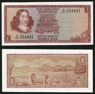 Южная Африка (ЮАР) 1 rand 1973-75 Pick 116 UNC Полтава - изображение 1