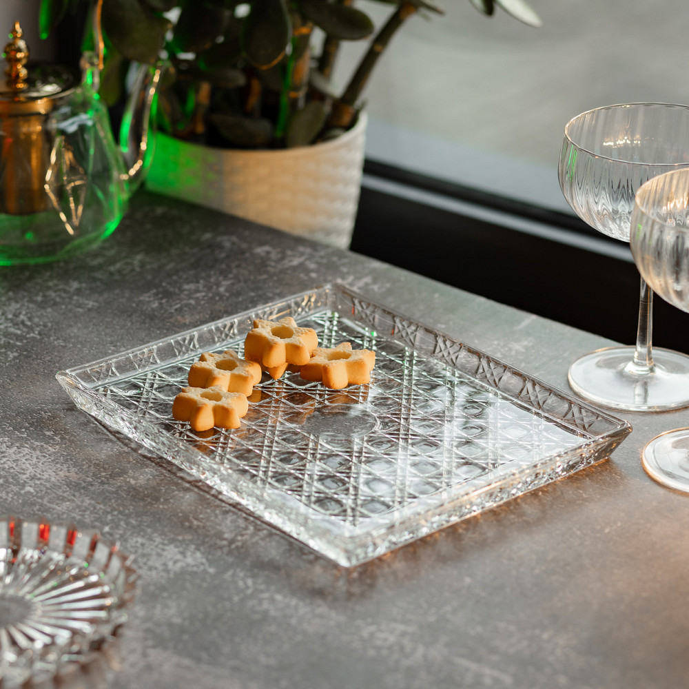 Yiwu Блюдо для закусок Lirmartur скляне 24,5*20,5*2 см HP-YH-38 Киев - изображение 4