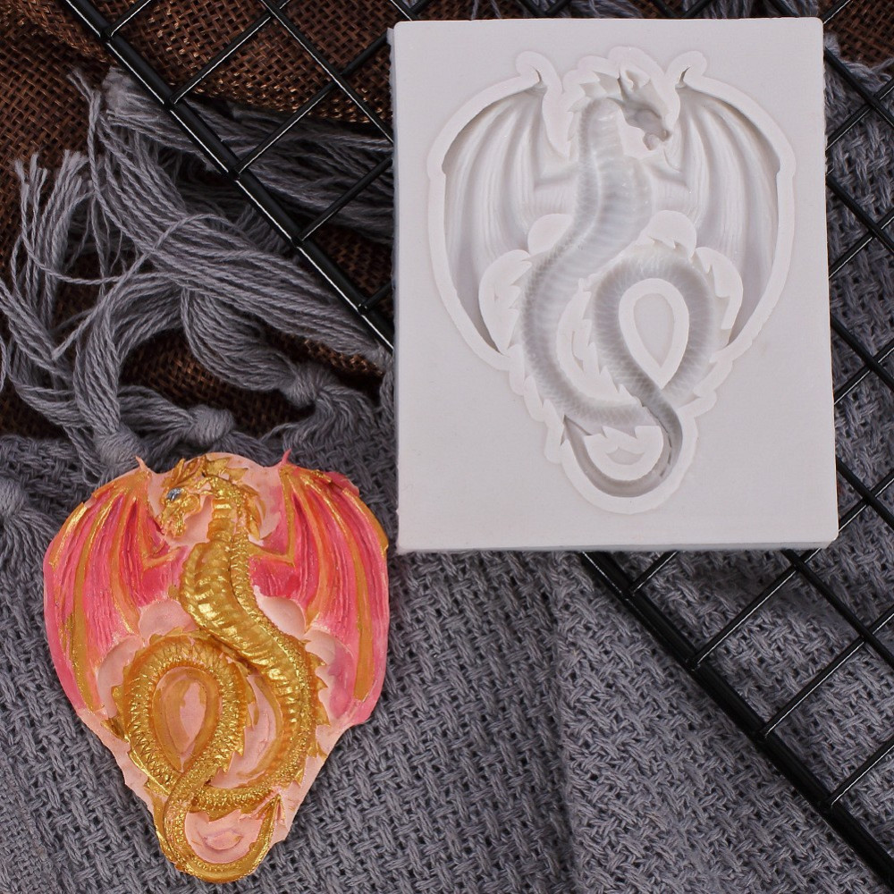 Молд силиконовый Дракон 51 на 62 мм серый Киев - изображение 6