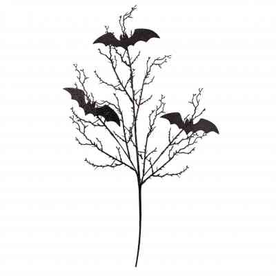 Декоративная ветвь YES! Fun Хэллоуин Black Night 94 см, черная, глитер (974310) Винница