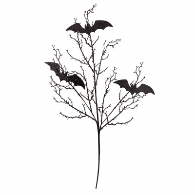 Декоративна гілка YES! Fun Хелловін Black Night 94 см, чорна, глітер (974310) Вінниця - фото 1