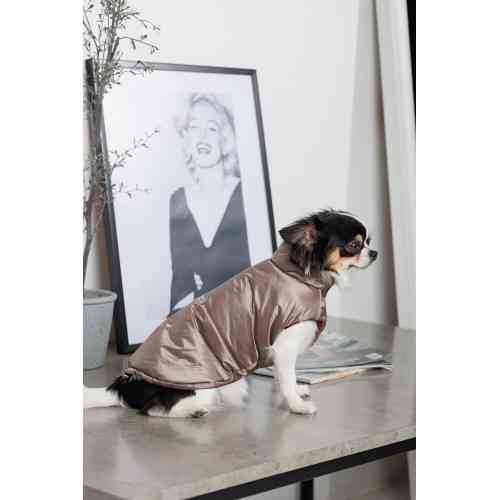 Жилет Pet Fashion Hardy для собак утеплений водонепроникний з отвором для повідця бежевий розмір XL Київ