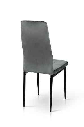 Стілець Айс, чорний/велюр сірий Киев