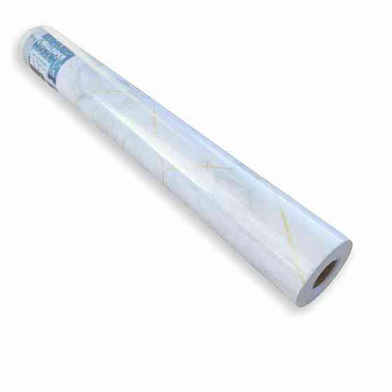 Самоклеющаяся пленка 0,45х10м х 0,07мм Серый мрамор золотые соты SW-00001212 Днепр