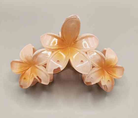 Заколка-крабік квітка Помаранчевий Смела