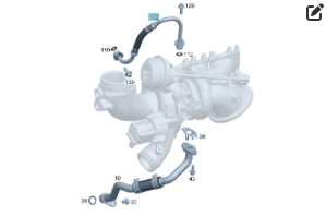 Mercedes-Benz  A2760900377 Напірний маслопровід до турбокомпресора зліва двигуна M276 V6 3.0 C-Class Cabrio A205 C-class Estate S205 C-Class Coupe С20 Одеса
