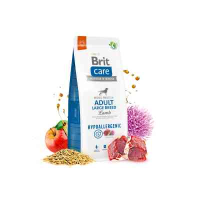 Сухой корм для собак Brit Care Dog Hypoallergenic Adult Large Breed с ягненком 1 кг (8595602559091) Винница